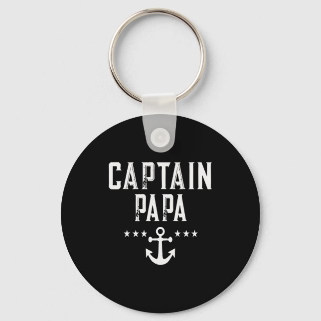 Porte-clés Funny Captain Papa Anchor Design  (Recto)