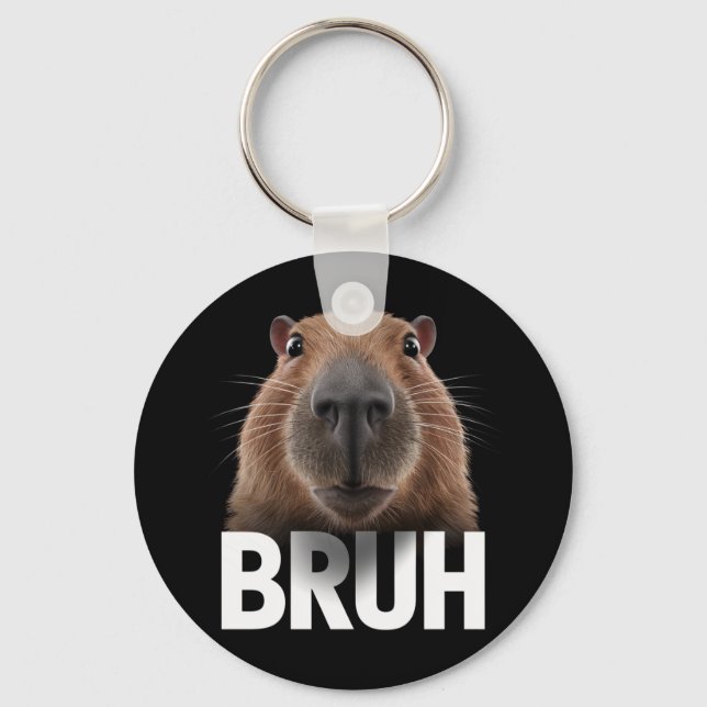 Porte-clés Funny Capybara Bruh (Recto)