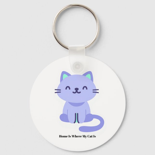 Porte-clés Funny Cat Lover Keychain – Cute Gift (Recto)
