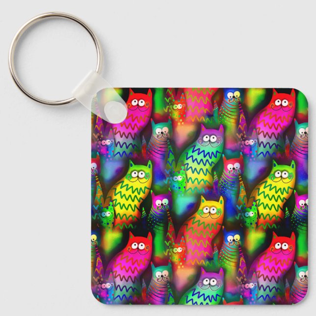 Porte-clés Funny Cats Motif-54578 (Recto)