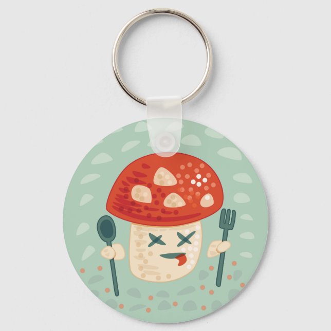 Porte-clés Funny Champignons Caractère alimentaire Oddity biz (Recto)