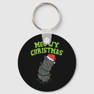 Porte-clés Funny Chat Noir Meowy Noël Funny Chat Hommes garço