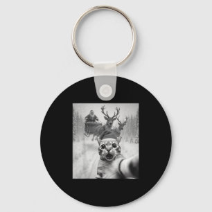 Porte-clés Funny Chat Selfie Père Noël Joyeux Noël Joyeux Noë