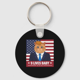 Porte-clés Funny Chat Trump 9 Lives Baby Funny Vote For Trump