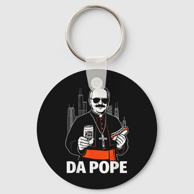 Porte-clés Funny Chicago Pope Leo Xiv Graphic (Recto)