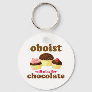 Porte-clés Funny Chocolate Oboe Keychain