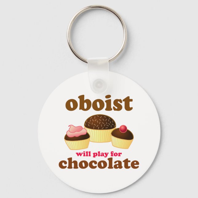 Porte-clés Funny Chocolate Oboe Keychain (Recto)