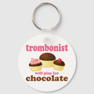 Porte-clés Funny Chocolate Trombonist Gift