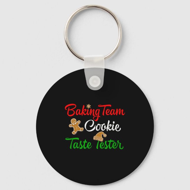 Porte-clés Funny Christmas Baking Team Cookie Taste Tester  (Recto)