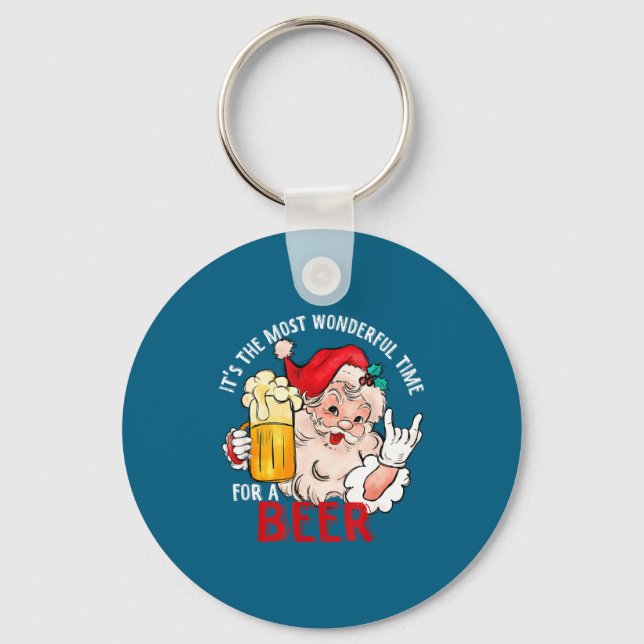 Porte-clés Funny Christmas Beer Meme Most Wonderful For Craft (Recto)