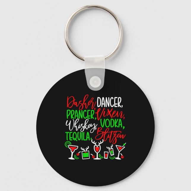 Porte-clés Funny Christmas Dasher Dancer Prancer Vixen Whiske (Recto)