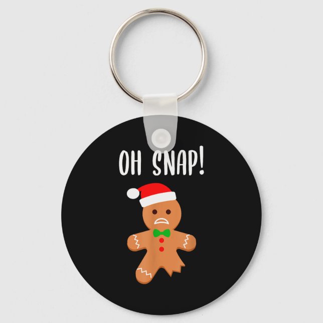 Porte-clés Funny Christmas Gingerbread Man Oh Snap Outfit Paj (Recto)