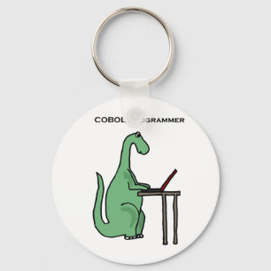 Porte-clés Funny COBOL Programmer Dinosaur
