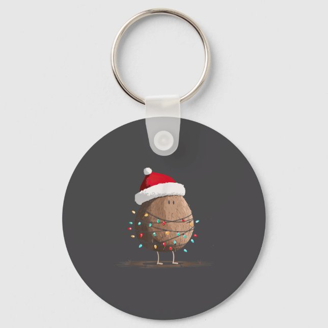 Porte-clés Funny Coconut Christmas Graphics Lights Lover  (Recto)