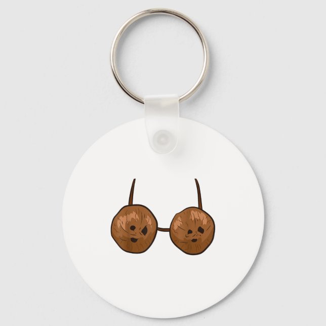 Porte-clés Funny Coconut Summer Coconuts Bra Funny Halloween  (Recto)