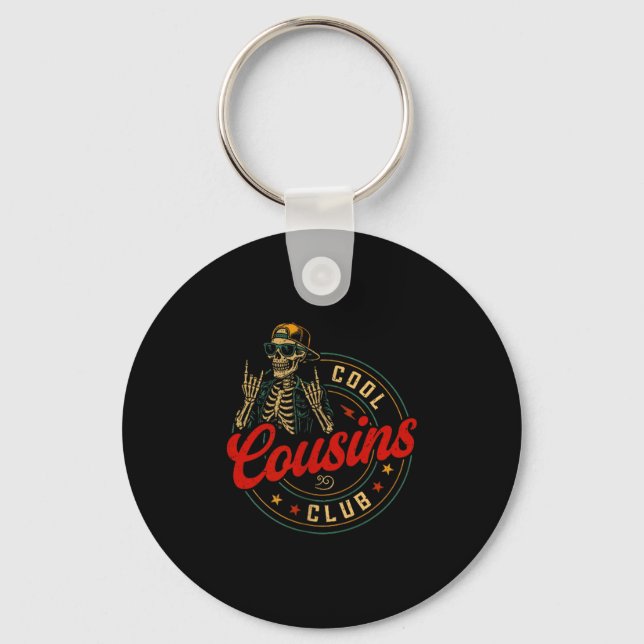 Porte-clés Funny Cool Cousins Club Shirt Cousin Crew Skeleton (Recto)