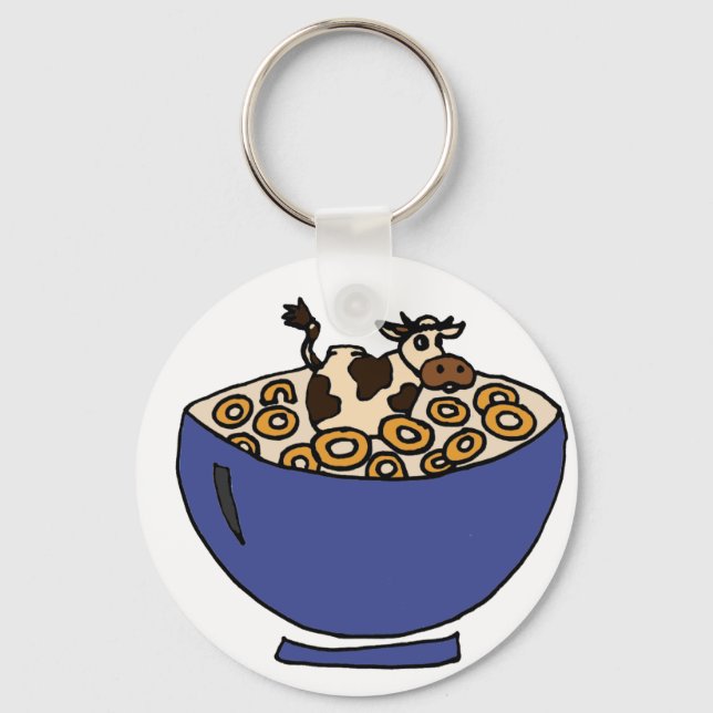 Porte-clés Funny Cow in Bowl of Toasted Oats (Recto)