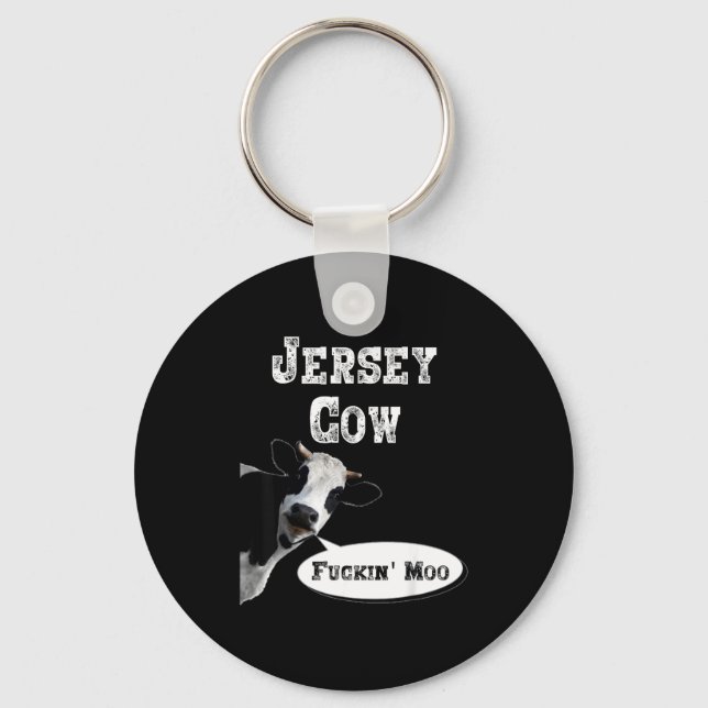 Porte-clés Funny Cow Shirt New Jersey Cow Lover Farm Animal R (Recto)