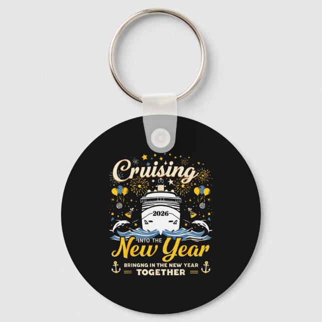 Porte-clés Funny Cruising Into 2026 New Year Matching Family  (Recto)
