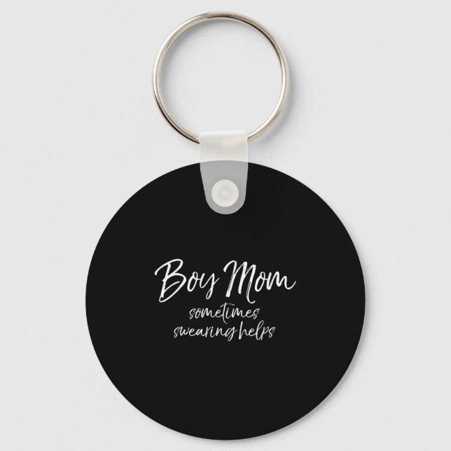 Porte-clés Funny Cussing Mother Gift Sometimes Swearing Helps (Recto)
