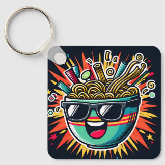 Porte-clés Funny Cute Noodle Cartoon Ramen Bowl