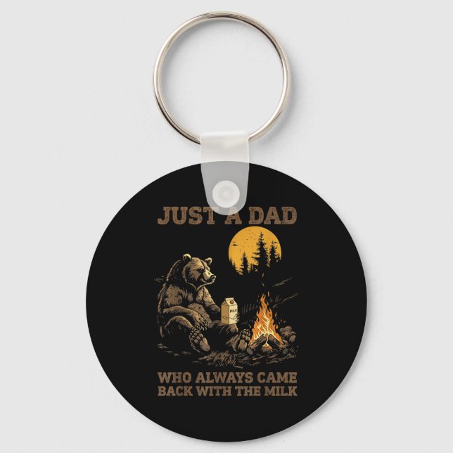 Porte-clés Funny Dad Camng Bear Quote Gift For Father's Day H (Recto)