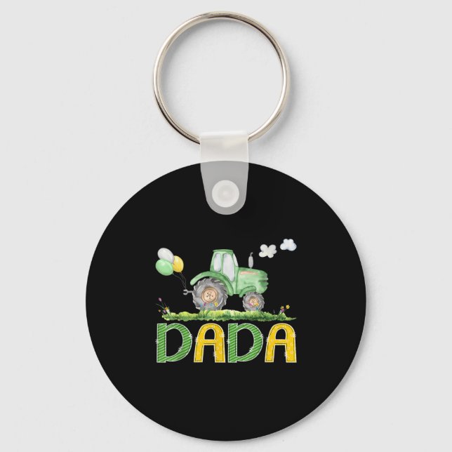 Porte-clés Funny Dada Anniversaire Garçon Tracteur ferme Cami (Recto)
