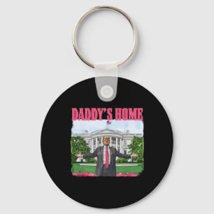 Porte-clés Funny Daddy's Home Trump Pink 2024 White House Com