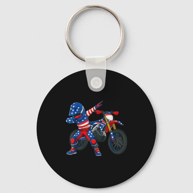 Porte-clés Funny Dirt Bike Art Rider Motocross Motorcycle Dir (Recto)