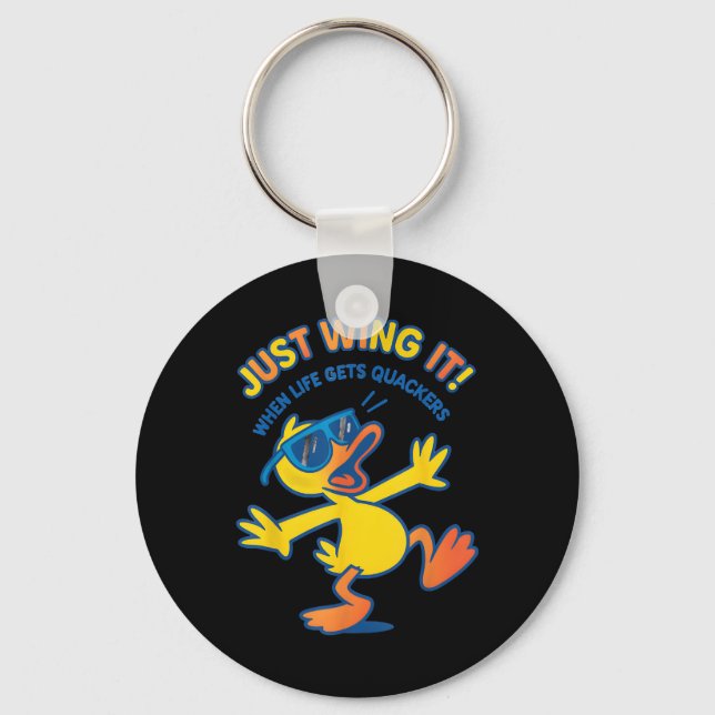 Porte-clés Funny Duck Shirt Drôle Citation Tee - shirts Graph (Recto)