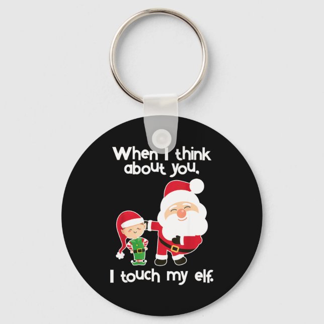 Porte-clés Funny Elf Inappropriate Adult Humor Christmas Gift (Recto)