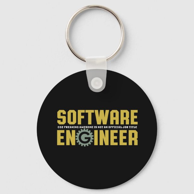 Porte-clés Funny Engineer Software Engineering and Programmer (Recto)