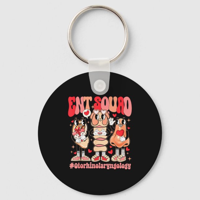 Porte-clés Funny Ent Squad Otolaryngologist Ent Valentines Da (Recto)