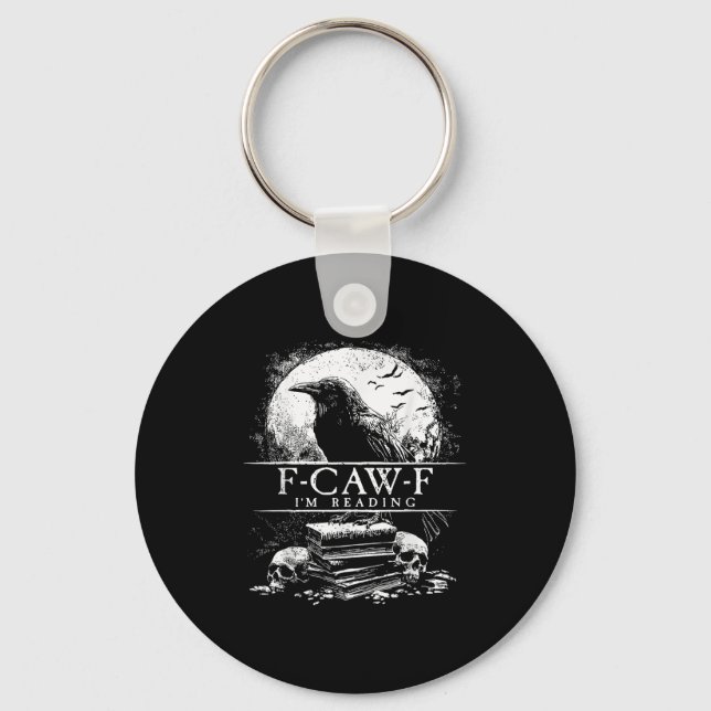 Porte-clés Funny F-caw-f livres Skulls gothique (Recto)