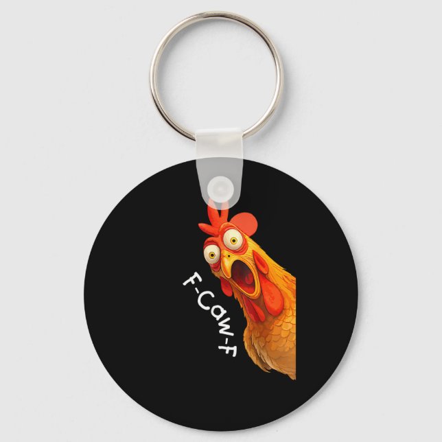 Porte-clés Funny F-Caw-F Poulet F-Caw-F Poulet Créatif Décont (Recto)