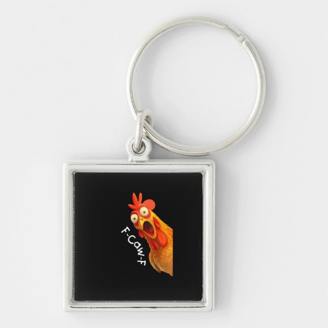 Porte-clés Funny F-Caw-F poulet F-Caw-F poulet Créatif Décont (Devant)