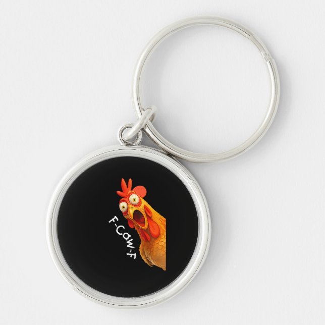 Porte-clés Funny F-Caw-F poulet F-Caw-F poulet Créatif Décont (Devant)