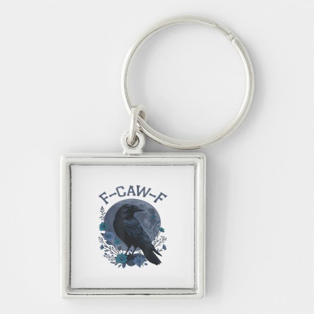 Porte-clés Funny F-Caw-F Raven Bird F-Caw-F Crow Classic (Devant)