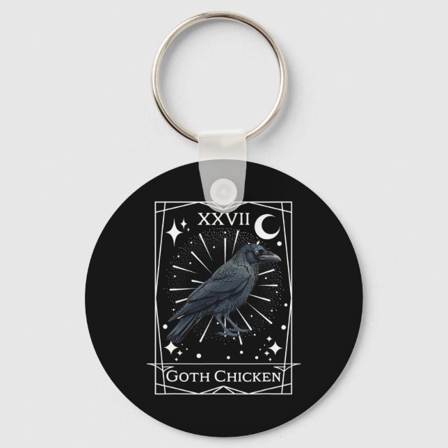 Porte-clés Funny Fairycore Tarot Gothique Witchcraft Poulet D (Recto)