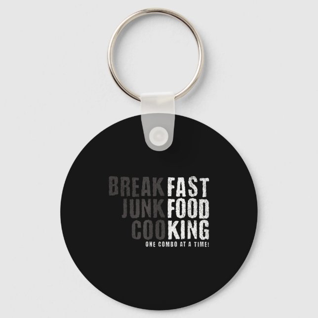 Porte-clés Funny Fast Food Lovers Gift For Foodie Fans And Ad (Recto)