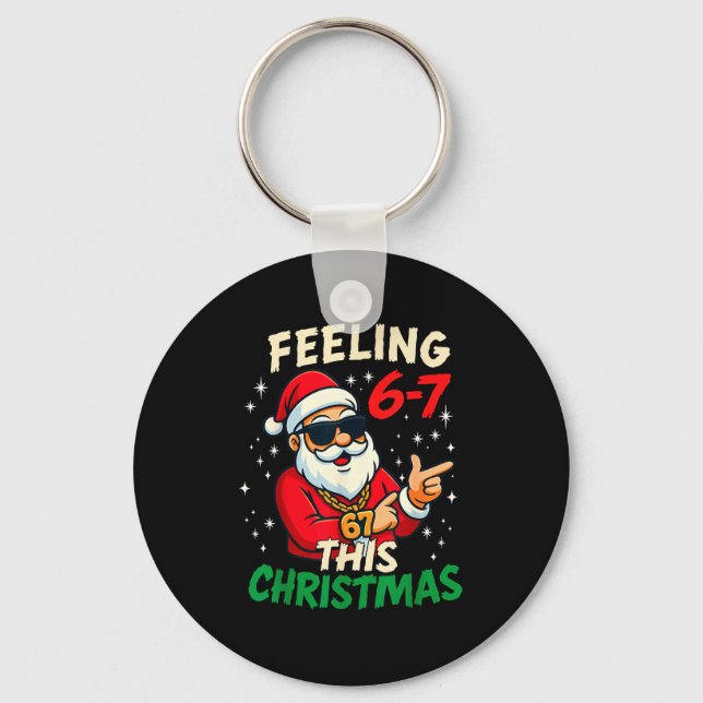 Porte-clés Funny Feeling 67 This Christmas Six Seven Meme Kid (Recto)