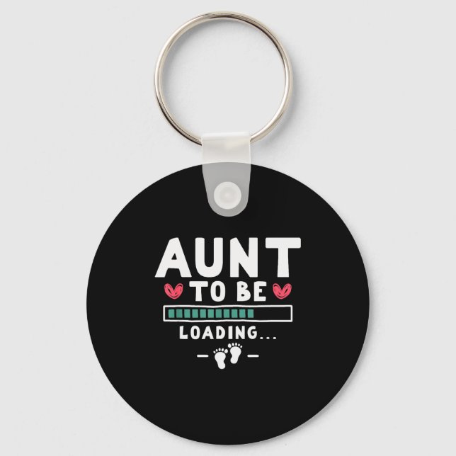 Porte-clés Funny First Time Pregnancy Announcement - Aunt To  (Recto)