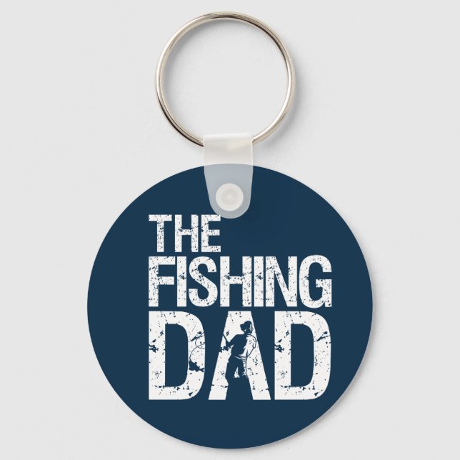 Porte-clés Funny Fishing Dad Fisherman Father's Day (Recto)