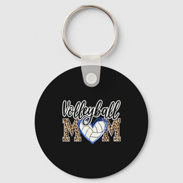 Porte-clés Funny Game Women Volleyball Leopard Ball Mom Mothe (Recto)