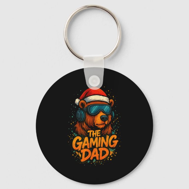 Porte-clés Funny Gaming Dad Christmas Outfit Gamer Gift  (Recto)