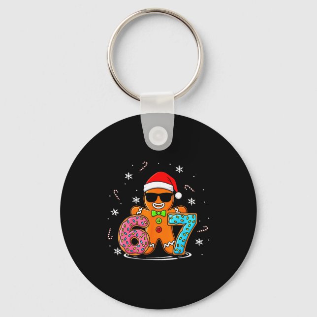 Porte-clés Funny Gingerbread 67 Six Seven Ice Cream Drip Chri (Recto)