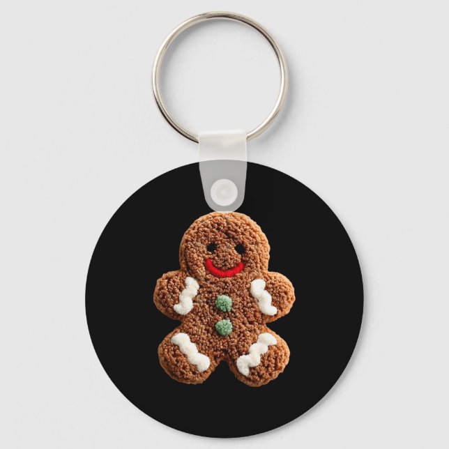 Porte-clés Funny Gingerbread Man Crochet Christmas Xmas Pajam (Recto)