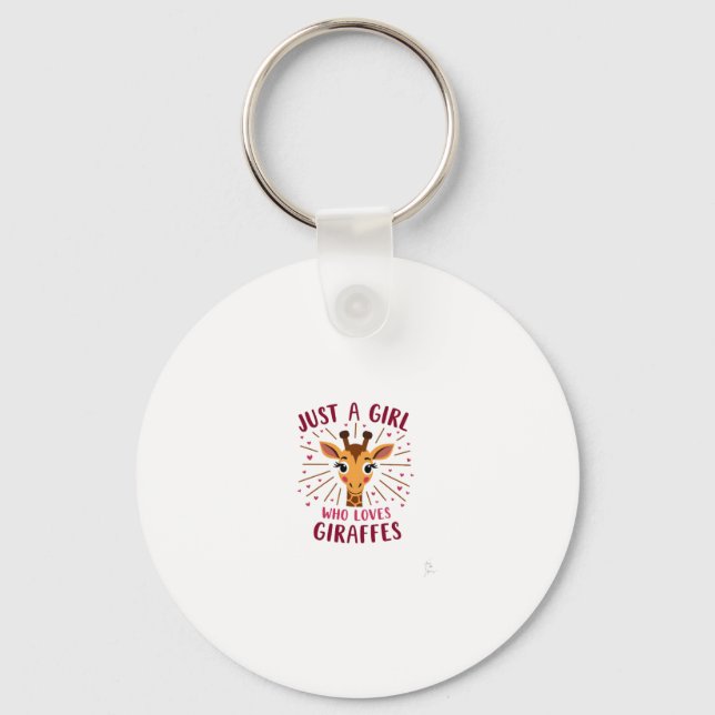 Porte-clés Funny Giraffe Design For Women Girls Safari Giraff (Recto)