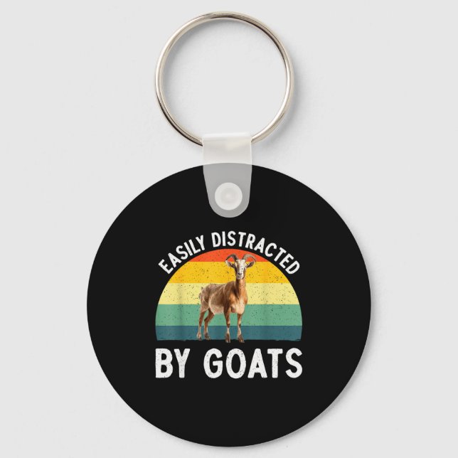 Porte-clés Funny Goat Design Men Women Kid Farm Animal Pygmy  (Recto)