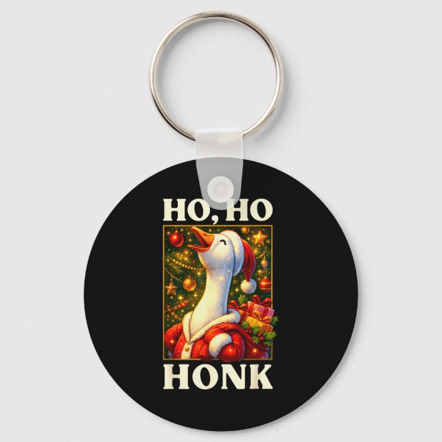Porte-clés Funny Goose Ho Ho Honk Christmas Outfit For Men Wo (Recto)